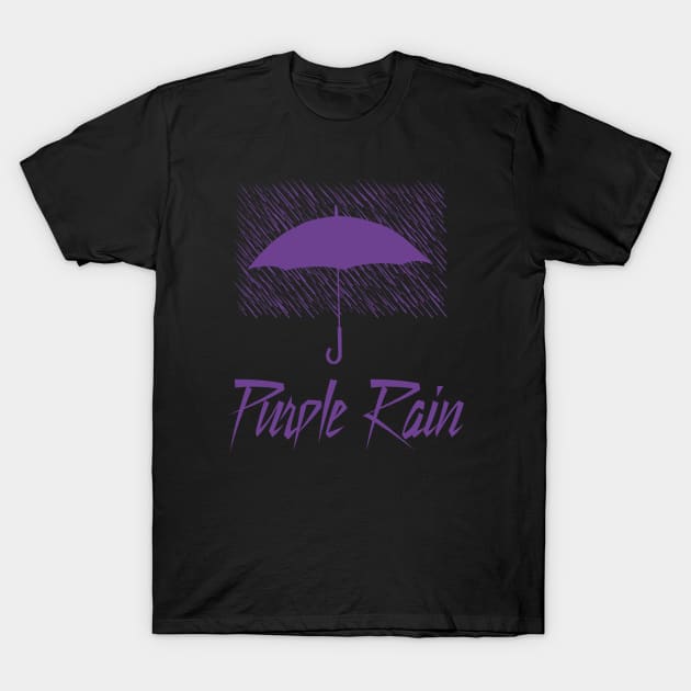 Prince purple rain umbrella T-Shirt by TheRelaxedWolf